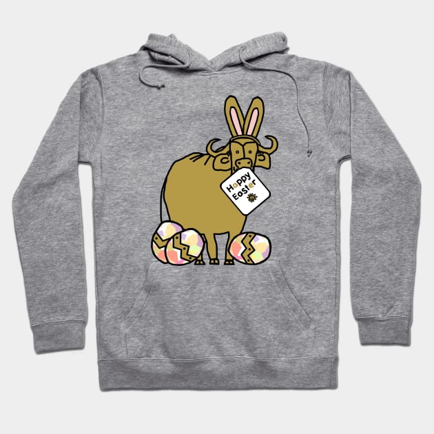 Happy Easter Bunny Ears Ox Hoodie by ellenhenryart